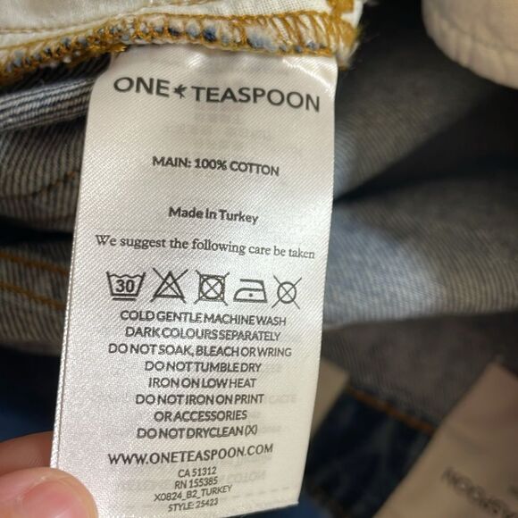 One-Teaspoon Bonitas High Waist Denim Shorts - Rosewood Sz 32 - Picture 11 of 11